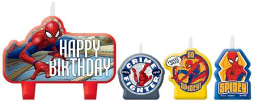 Spiderman Moulded Candle Set